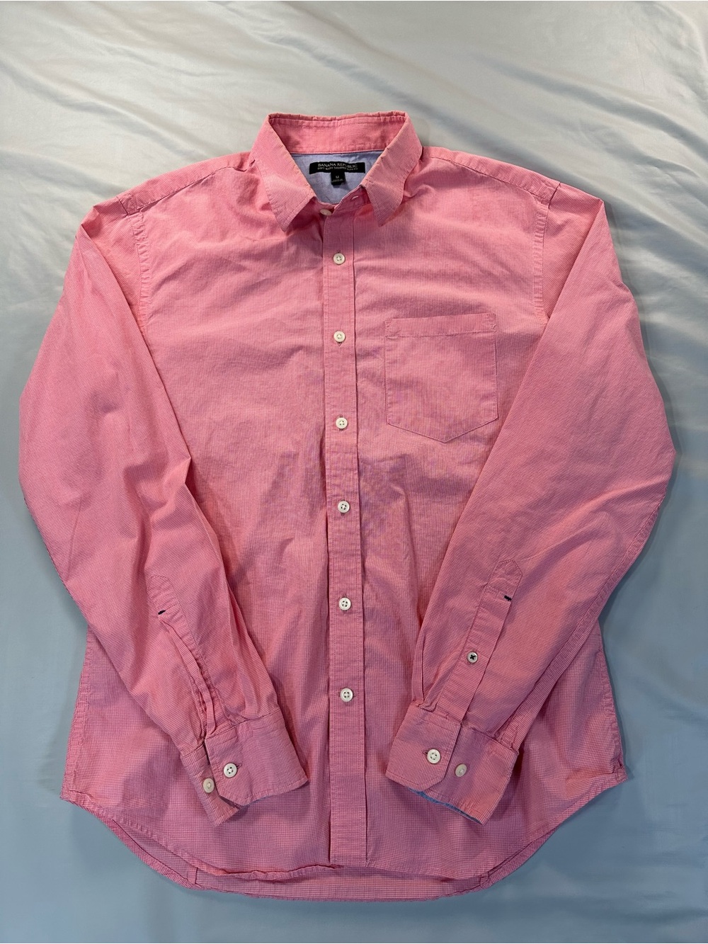 Banana Republic Pink Long-Sleeve Button-Down Shirt